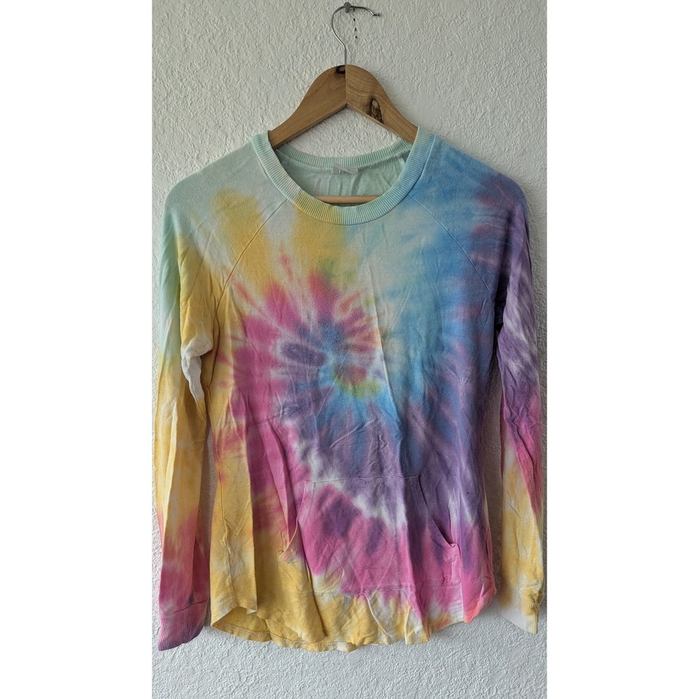 No Boundaries Womens Rainbow Tie Dye Long Sleeve‎ Top Small 3-5